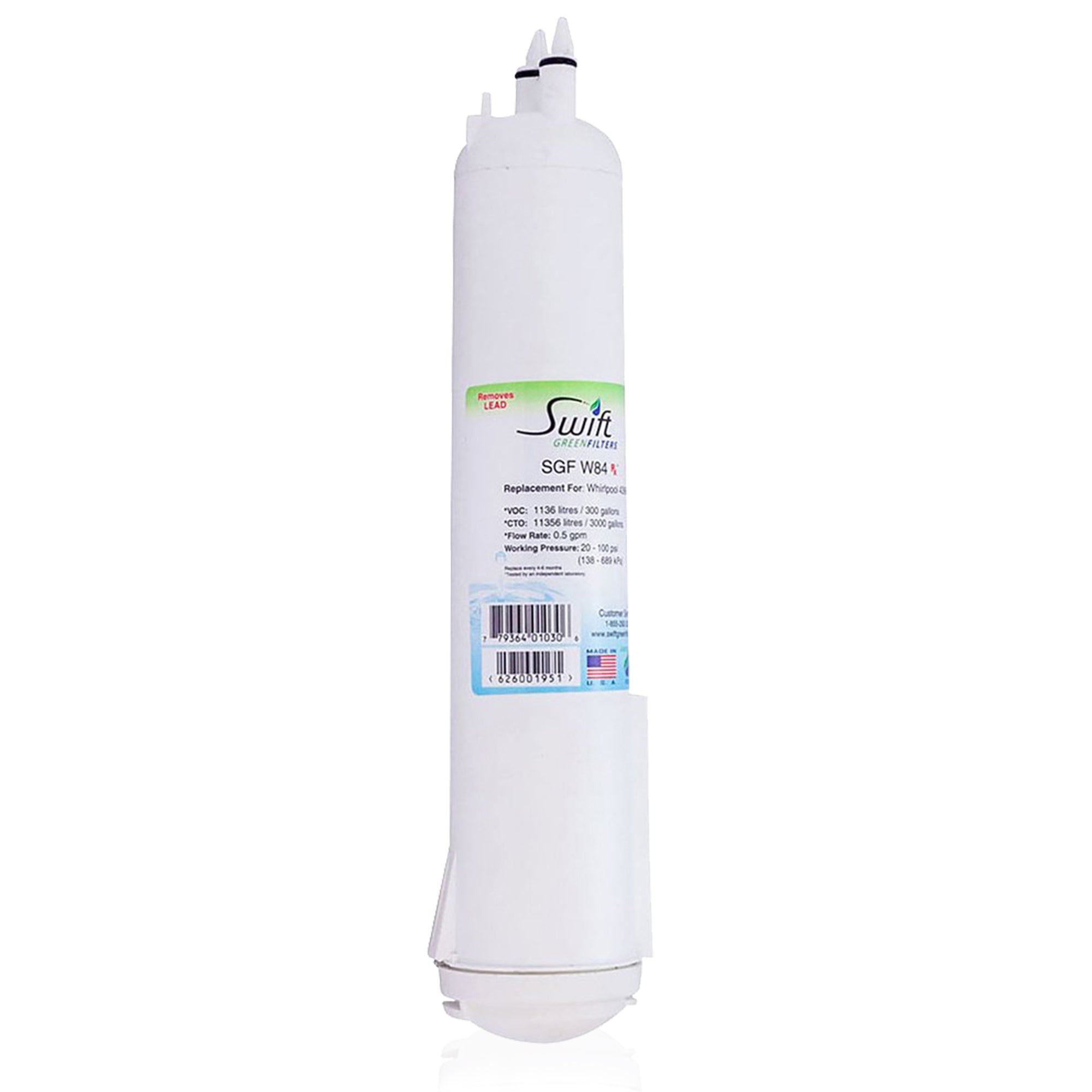 Whirlpool 4396841, 4396710,EDR3RXD1,EFF-6016A,EDR3RXD1,FILTER 3 Compatible Pharmaceuticals Refrigerator Water Filter (Authorized to sell only in Canada)