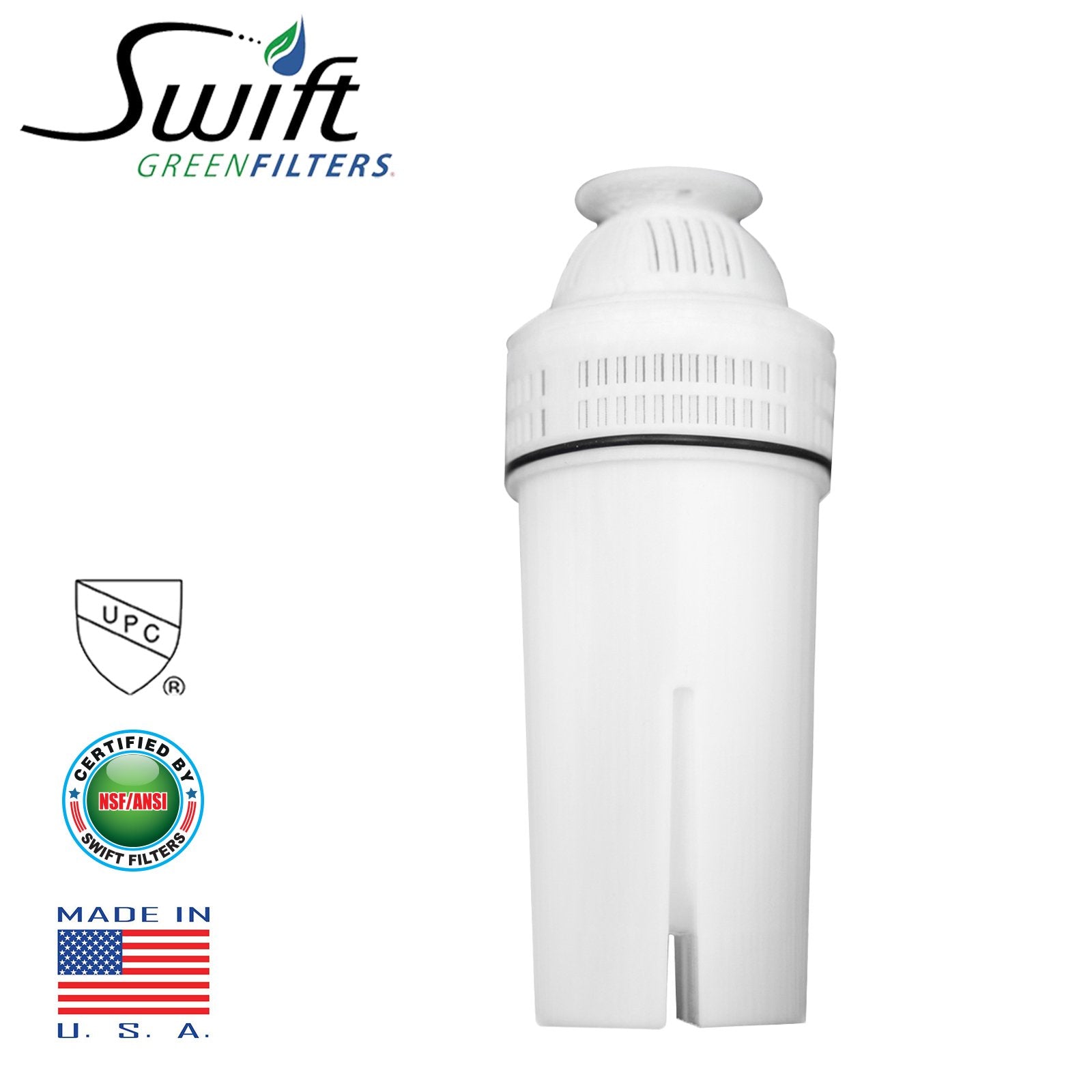 Swift Green Filters Brita Pitcher Water Filtration Replacement Filter, White SGF-B-P -VOC