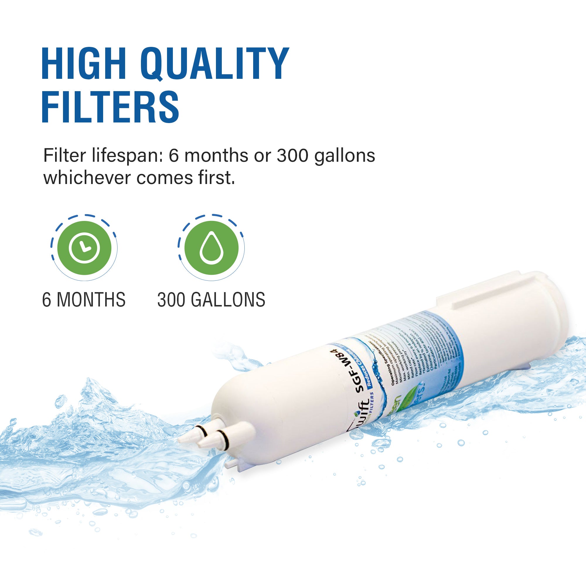 Whirlpool 4396841, 4396710,EDR3RXD1,EFF-6016A,EDR3RXD1,FILTER 3 Compatible VOC Refrigerator Water Filter (Authorized to sell only in Canada)