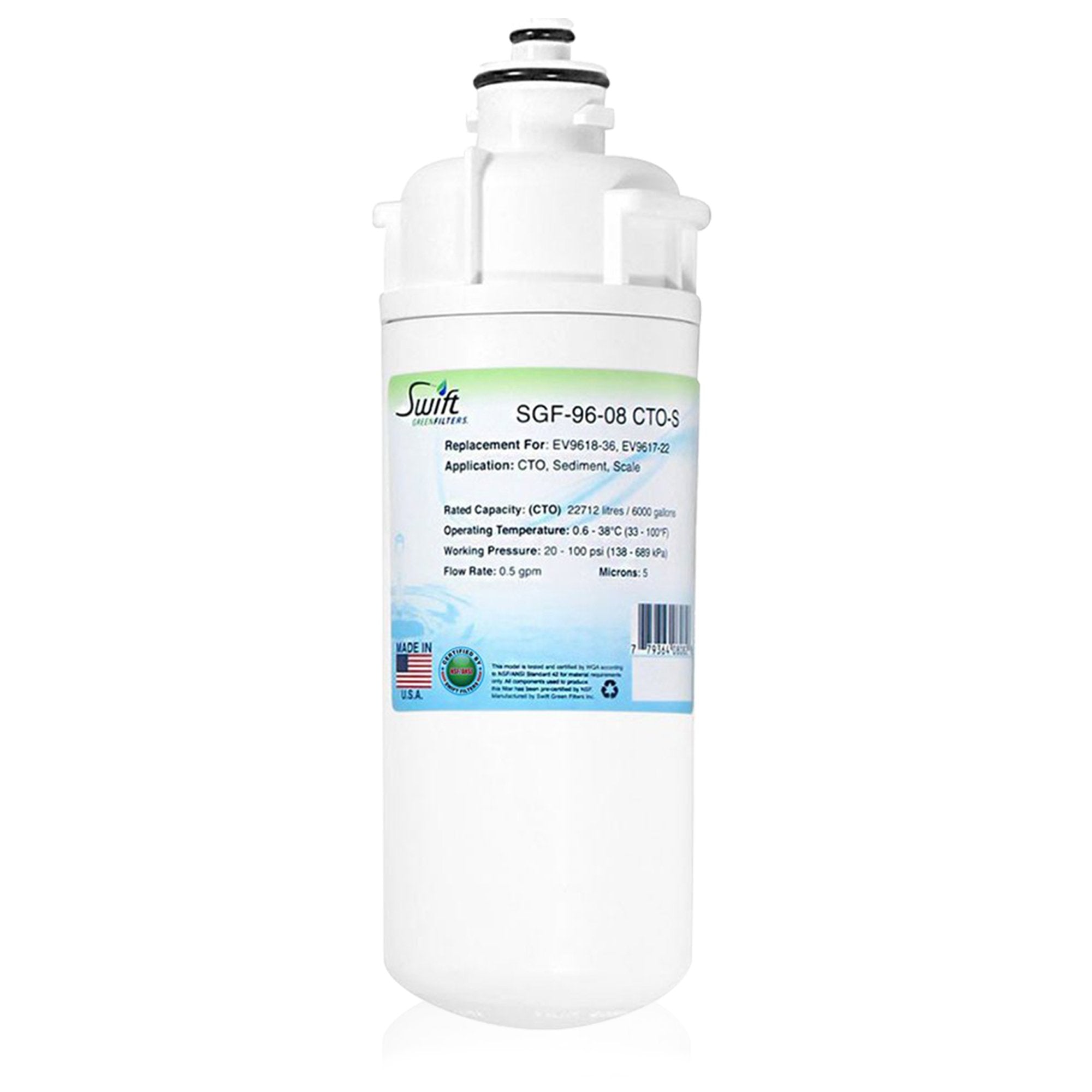 Replacement for Everpure EV9618-36, EV9617-22 Filter by Swift Green Filters SGF-96-08 CTO-S