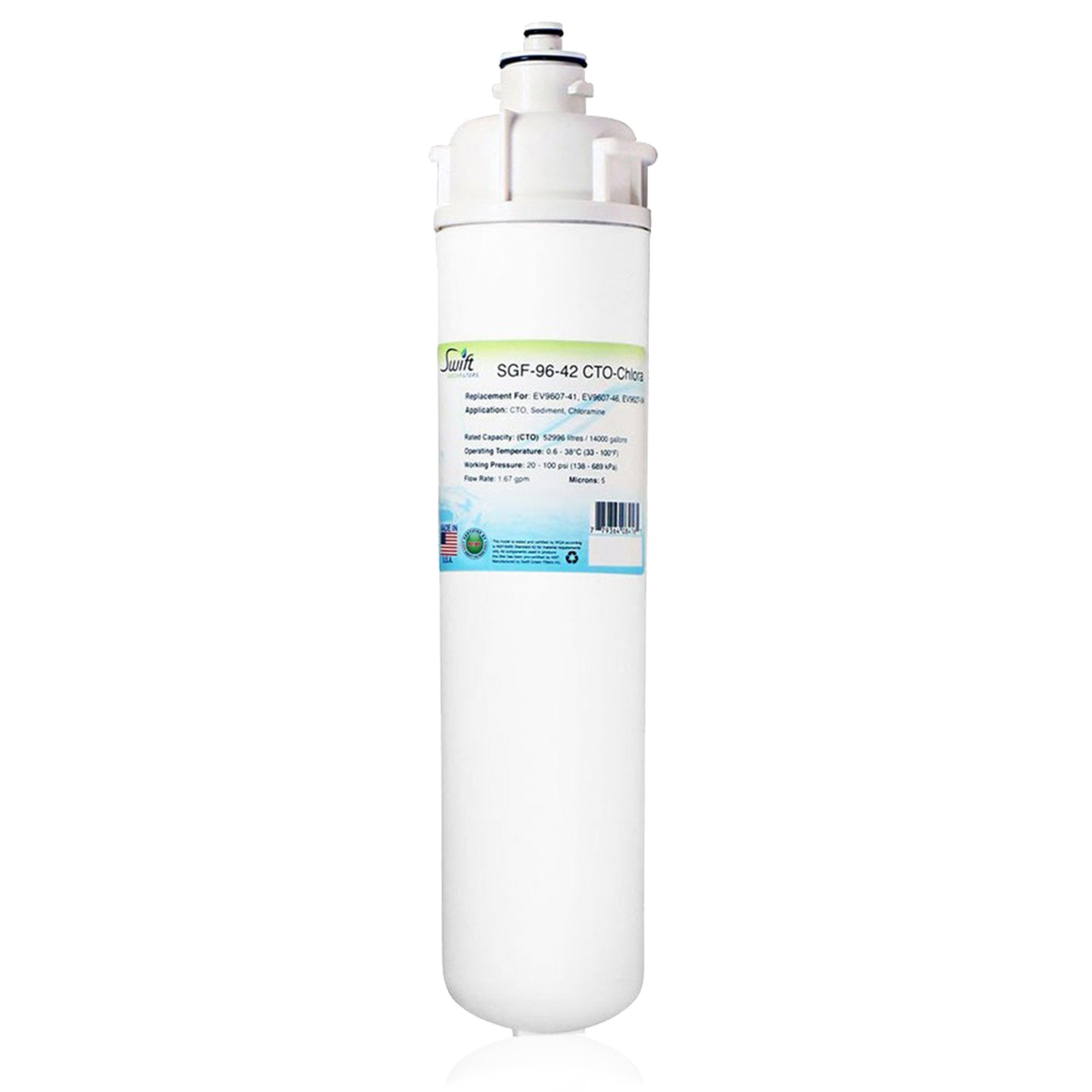 Replacement for Everpure EV9607-41,EV9607-46 Filter by Swift Green Filters SGF-96-42 CTO-Chlora