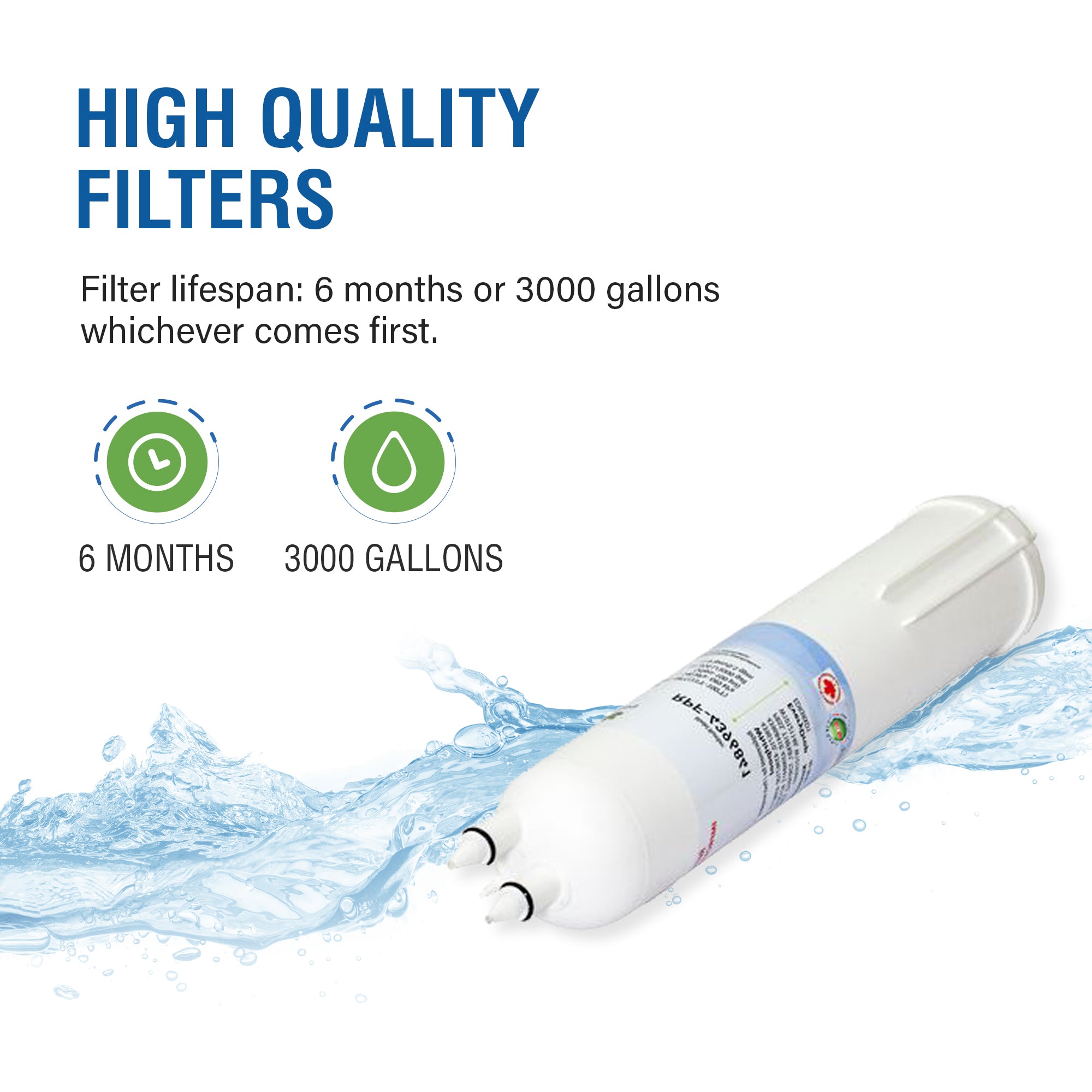 Whirlpool 4396841,4396710,EDR3RXD1,EFF-6016A,EDR3RXD1,FILTER 3 Compatible CTO Refrigerator Water Filter (Authorized to sell only in Canada)