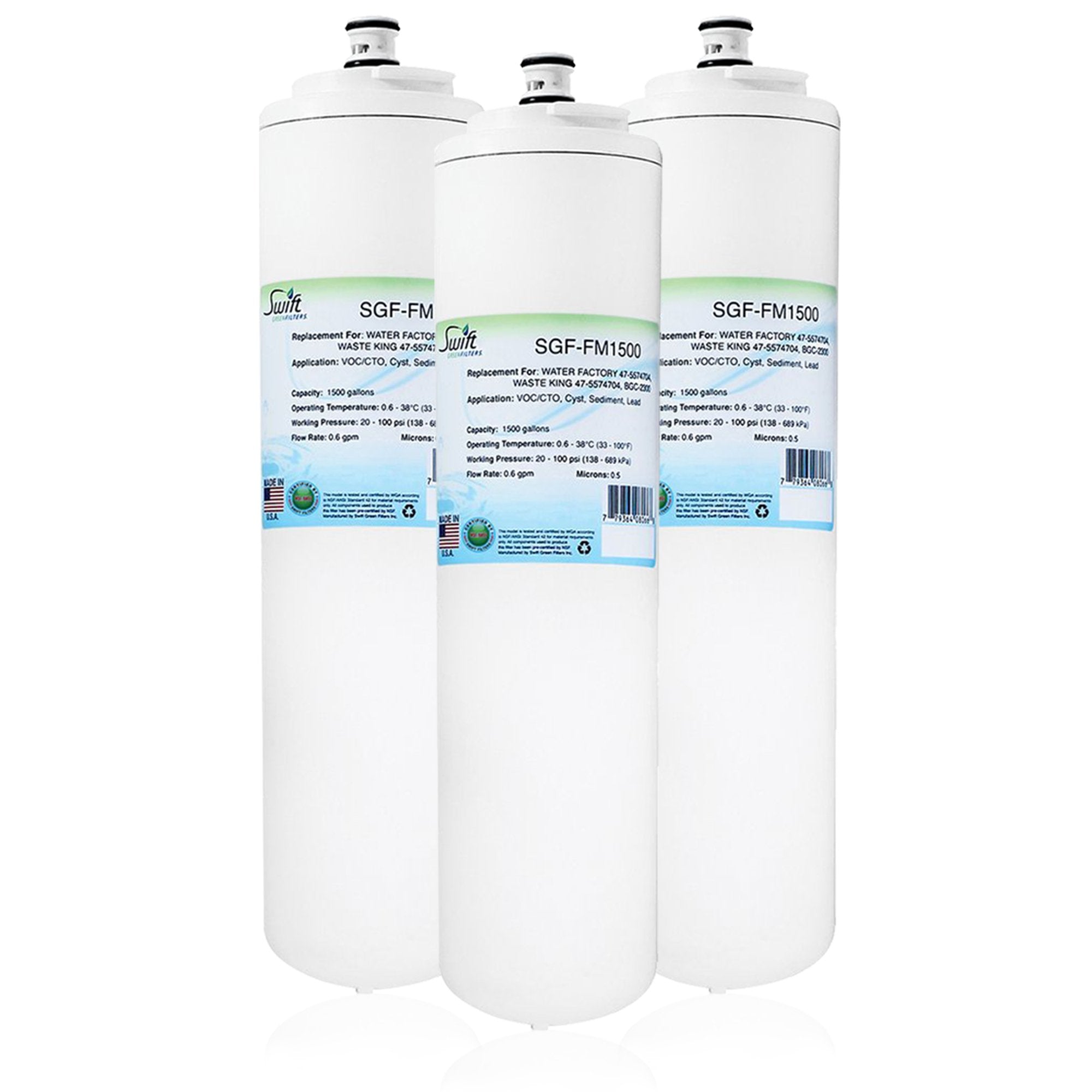 Replacement for 3M Water Factory 47-5574704 Filter by Swift Green Filters SGF-FM1500
