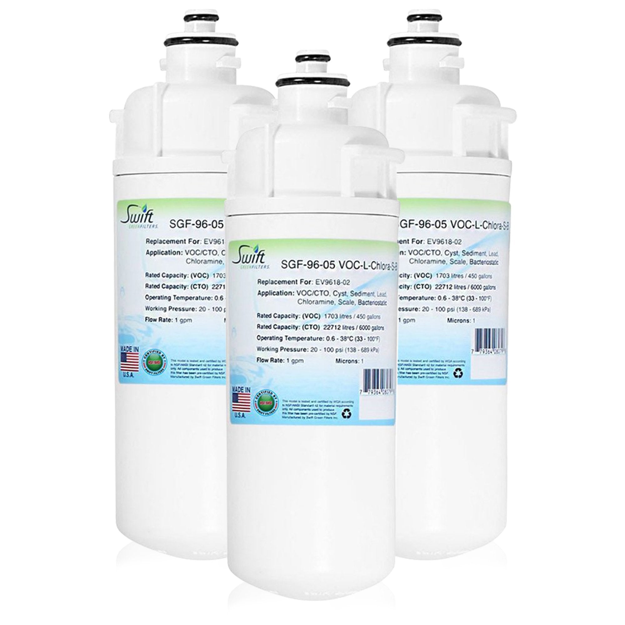 SGF-96-05 VOC-L-Chlora-S-B Replacement water filter for Everpure EV9618-02 by Swift Green Filters