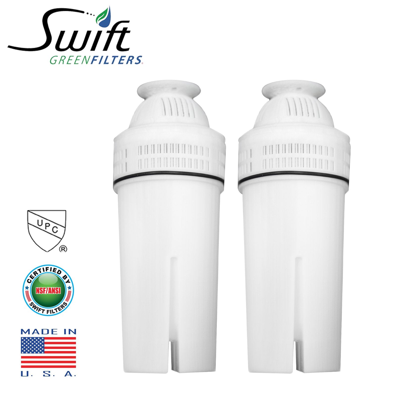 Swift Green Filters Brita Pitcher Water Filtration Replacement Filter, White SGF-B-P-CTO
