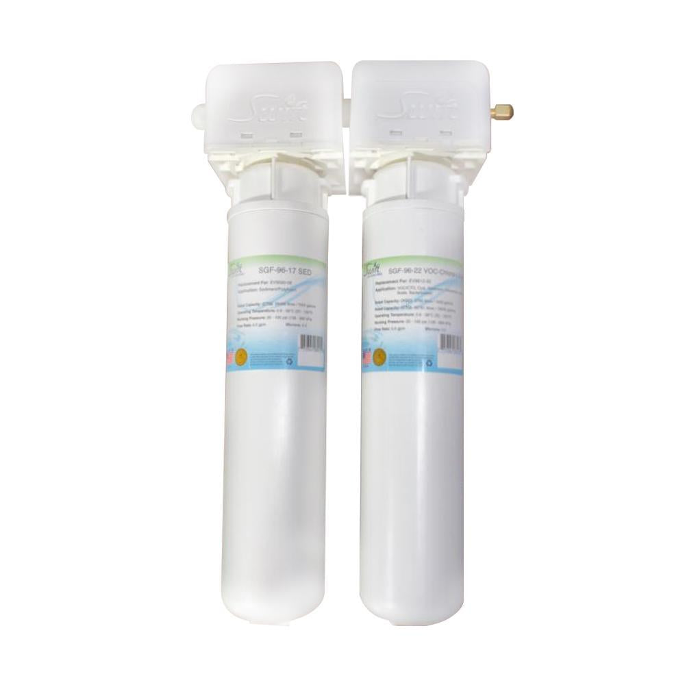 SGF3-17MAX-Rx-2 (Double Candle System)  Multi stage Under the Sink System with ultra high Capacity,Direct Connect Fittings-Removes Pharmaceutical ,VOC, Chlorine,Arsenic, Lead,Heavy metals,CTO and Sediment - The Filters Club