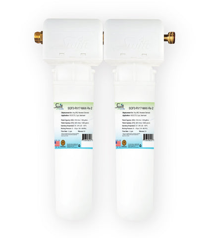SGF3-RV17-MAX-Rx-2 (Double Candle System) Multi stage RV Water Filter System with ultra high Capacity