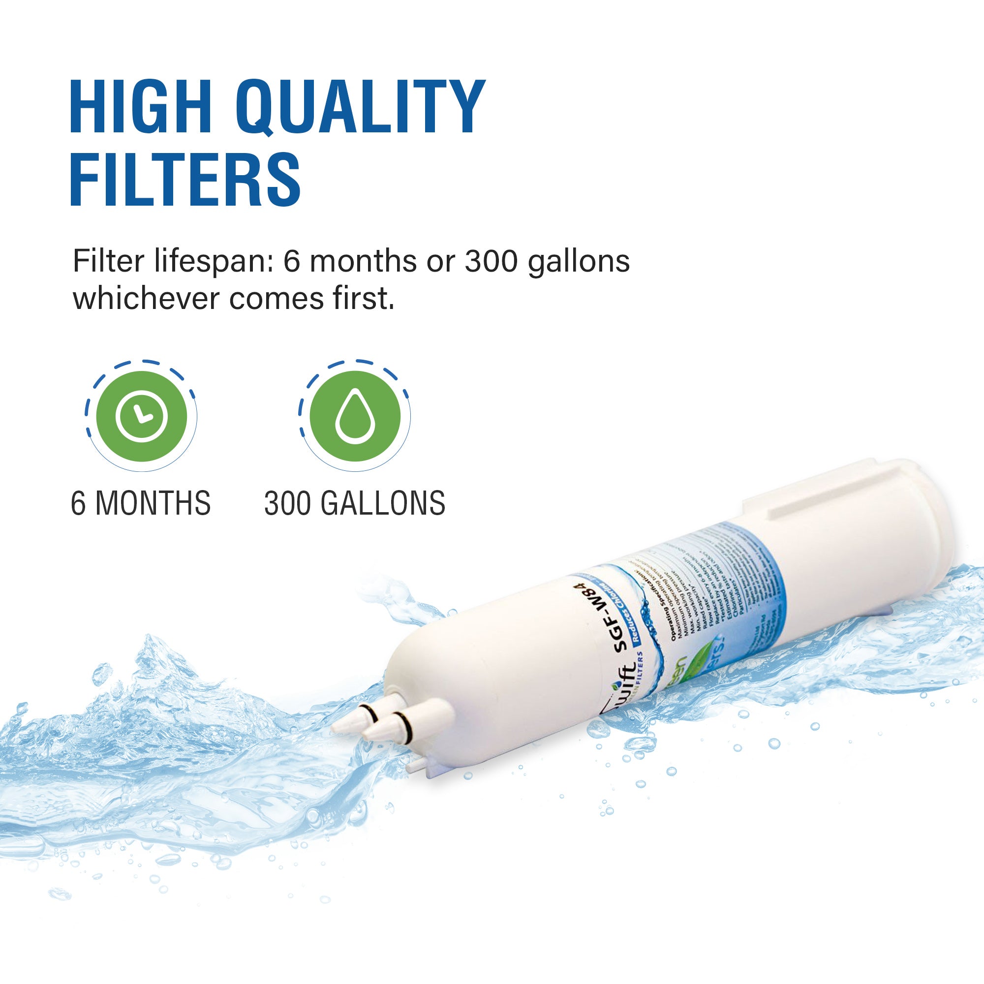 Whirlpool 4396841, 4396710,EDR3RXD1,EFF-6016A,EDR3RXD1,FILTER 3 Compatible VOC Refrigerator Water Filter (Authorized to sell only in Canada)