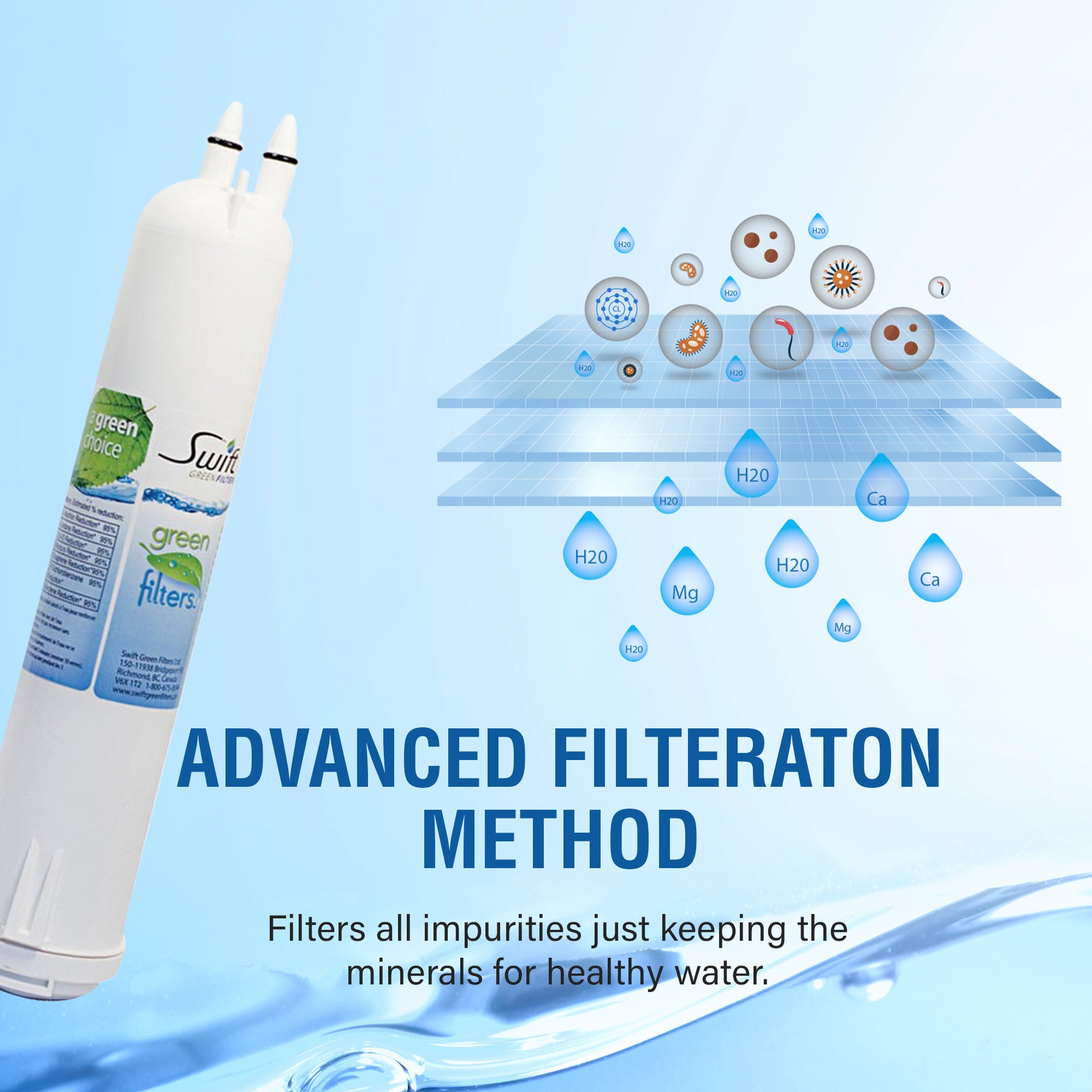 Whirlpool 4396841, 4396710,EDR3RXD1,EFF-6016A,EDR3RXD1,FILTER 3 Compatible VOC Refrigerator Water Filter (Authorized to sell only in Canada)