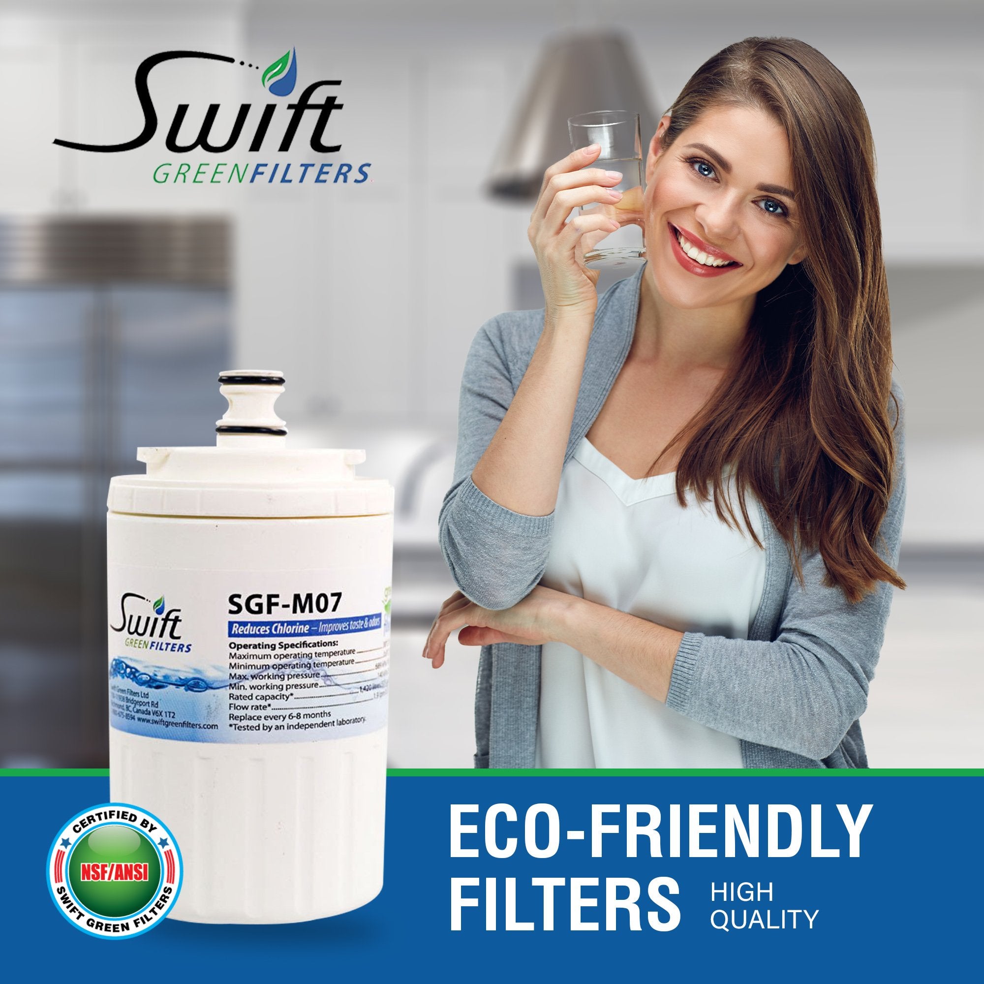 Everydrop EDR7D1 (Filter 7) & Maytag UKF7002/3 Compatible VOC Refrigerator Water Filter